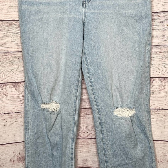 Madewell The Perfect Vintage Straight Leg Light Wash Distressed Denim Jeans 29 - Picture 5 of 9